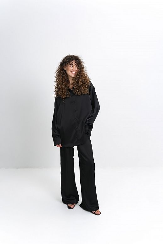 Костюм сатиновий чорний - №2