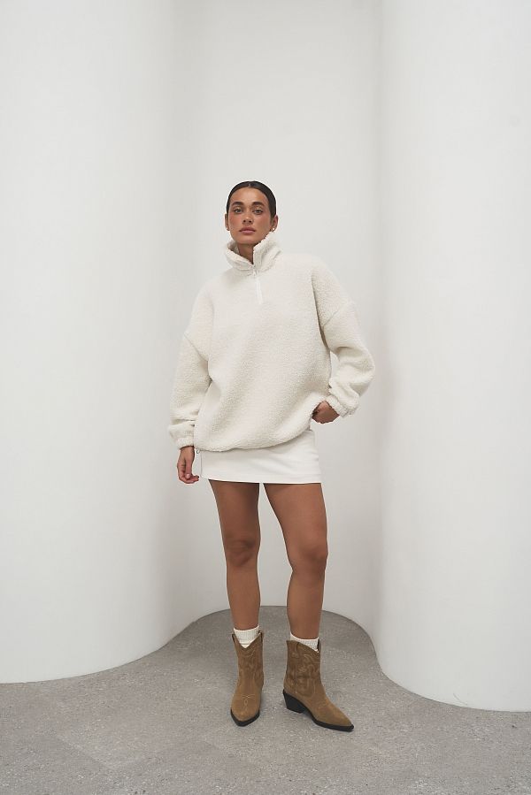 Світшот Теді із замком молочний  TKOFG/01 #RU# Свитшоты TKOFG/01 № 1