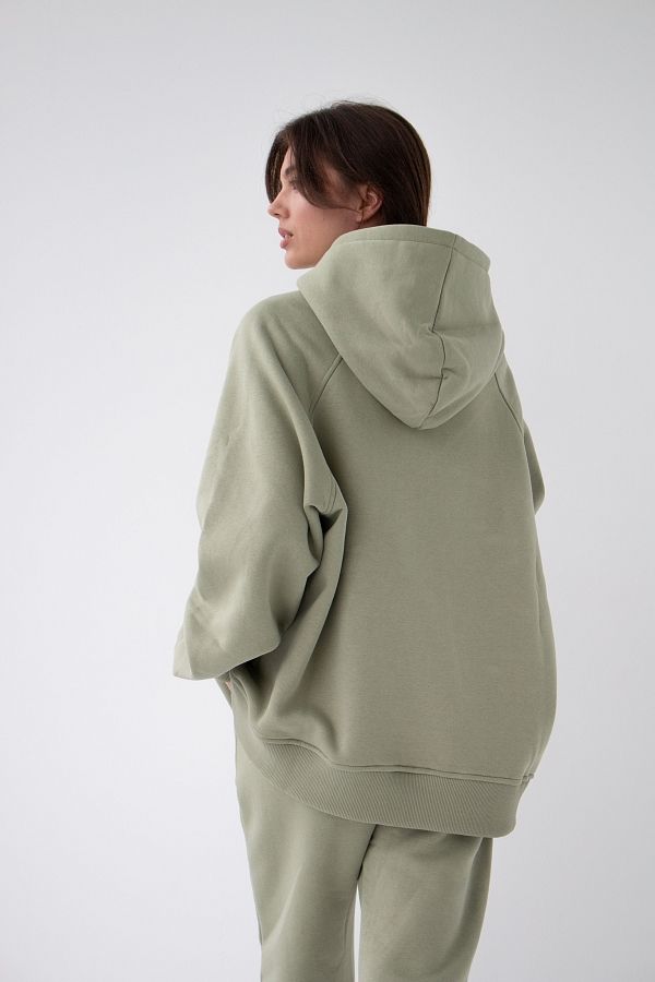 Костюм спортивний утеплений на флісі худі+джогери оливковий Н0126/2 #RU# Костюм спортивный утепленный на флисе худи+джогеры оливковый Н0126/2 № 4