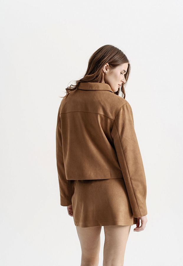 Куртка замшева коротка руда НФ-00000752/3 #RU# Куртка замшевая короткая рыжая НФ-00000752/3 № 3