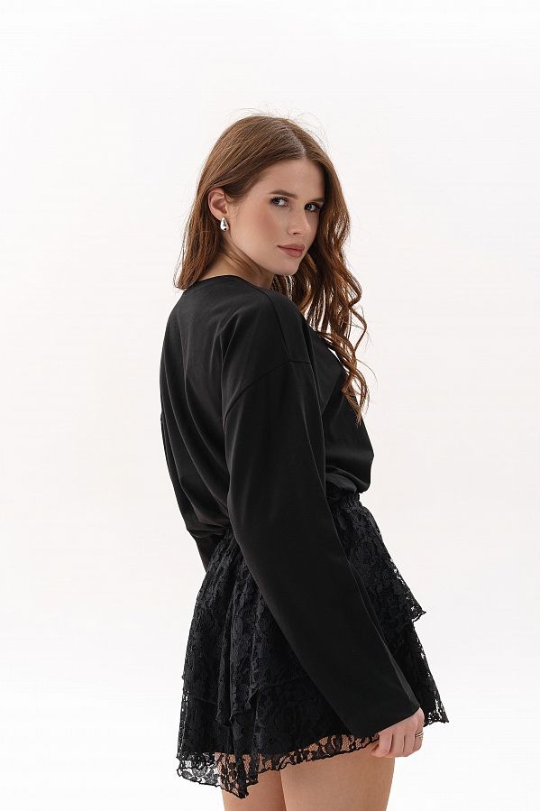 Лонгслів oversize MBocharova чорний DK0215/6 #RU# Лонгслив oversize MBocharova черный DK0215/6 № 3