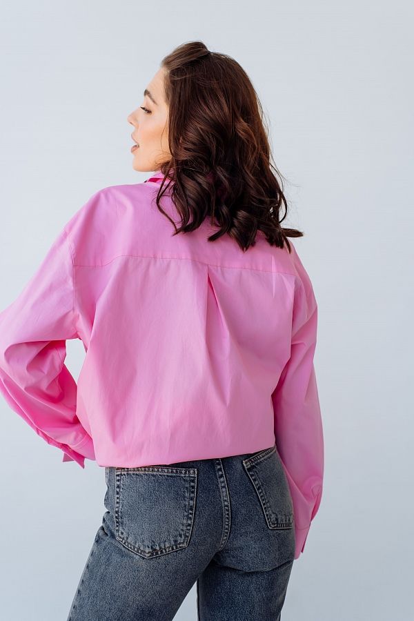 Сорочка котонова класична яскраво-рожева МБСЧ001/4 #RU# Рубашка котоновая классическая розовая МБСЧ001/4 № 2