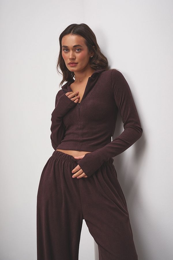 Костюм приталений із замком утеплений коричневий KOSPRZ01 #RU# Костюм приталенный с замком утепленный коричневый KOSPRZ01 № 1