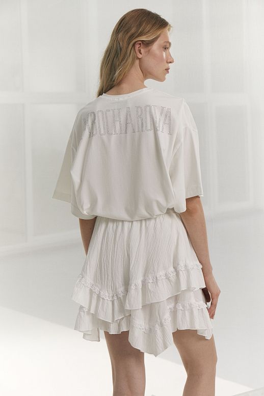 Спідниця з мереживом біла - №2