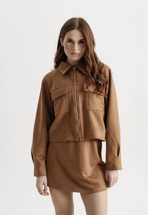 Куртка замшева коротка руда - №2