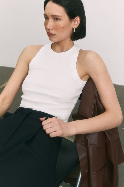 Майка рубчик біла - №2