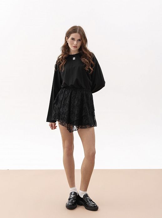 Спідниця мереживна чорна