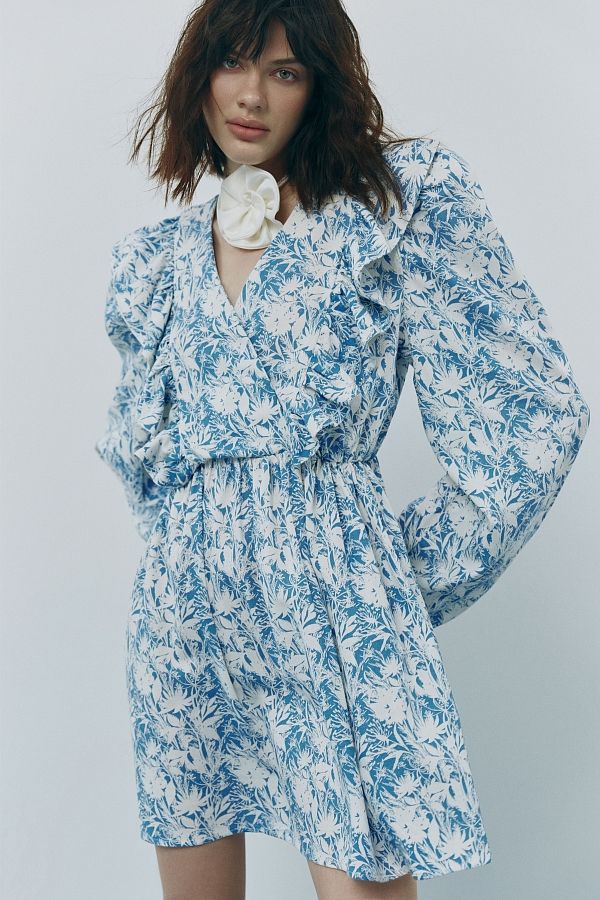 Сукня з воланами блакитна МБПЛ 12.08 № 1