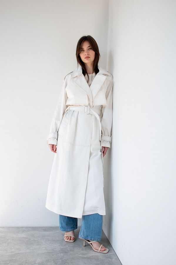 Тренч джинсовий білий C0323/3 #RU# Тренч джинсовый белый C0323/3 № 1