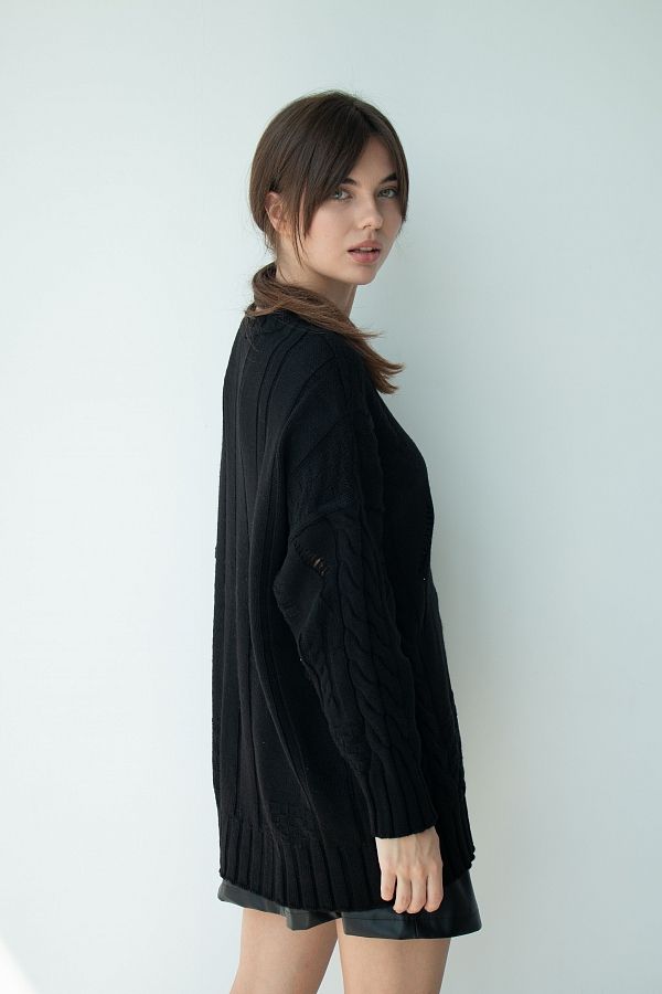 Светр косичка чорний QS-TK210087 #RU# Свитер косичка черный QS-TK210087 № 3