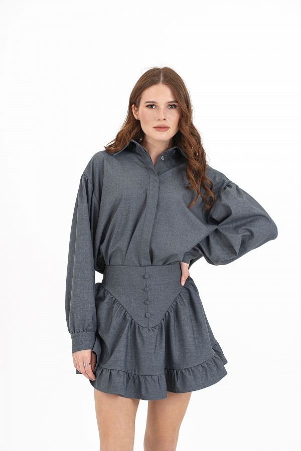 Костюм сорочка+спідниця з ґудзиками НФ-00000819/1 #RU# Костюм рубашка+юбка с пуговицами НФ-00000819/1 № 4