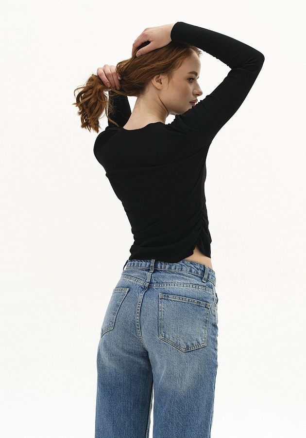 Лонгслів приталений чорний НФ-00000203/5 #RU# Лонгслив приталенный черный НФ-00000203/5 № 3