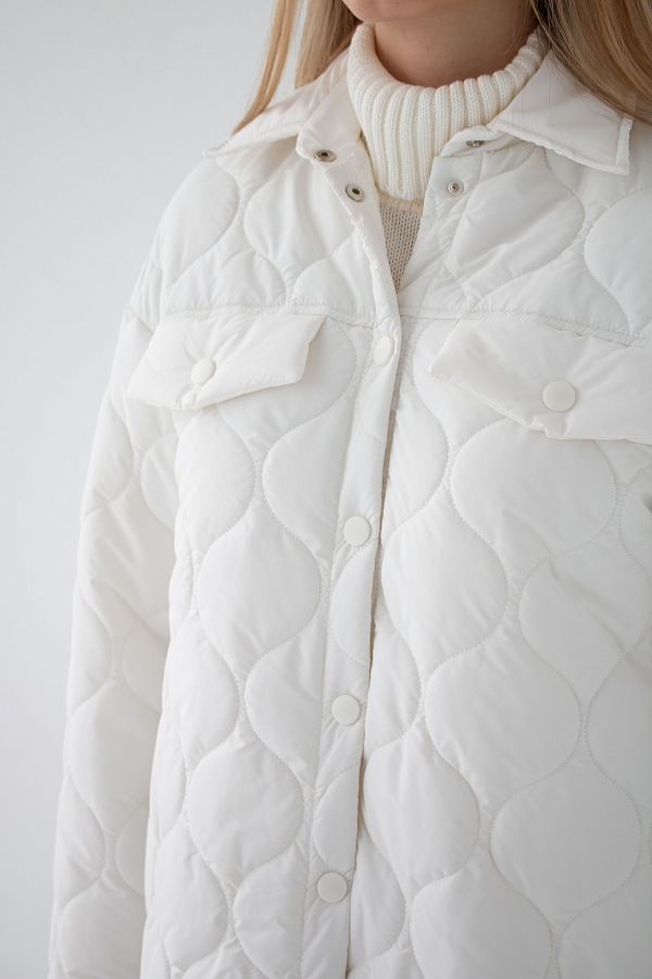 Куртка-сорочка на кнопках біла МБПЩ003/2 #RU# Куртка-рубашка на кнопках белая МБПЩ003/2 № 3