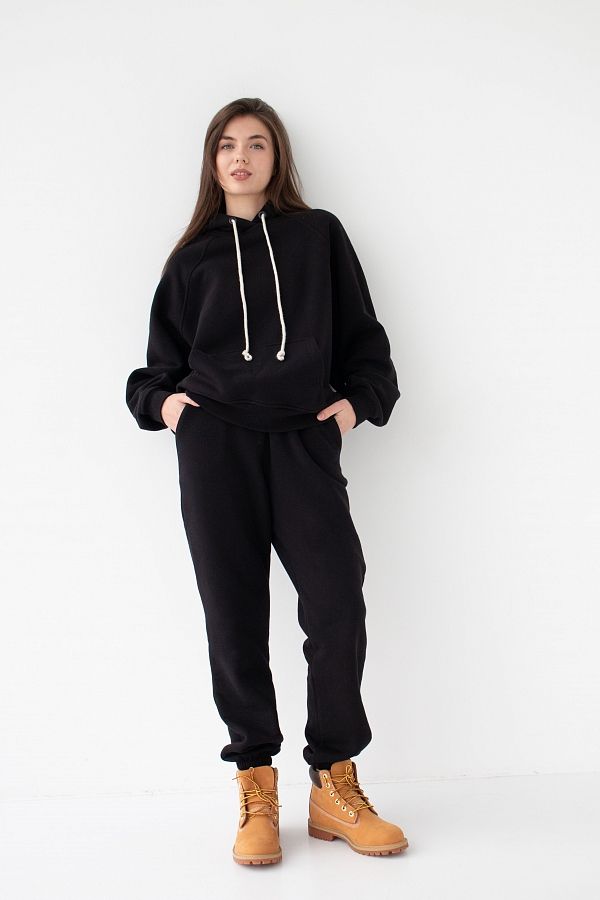 Костюм спортивний утеплений на флісі чорний Н0123/3 #RU# Костюм спортивный утепленный на флисе черный Н0123/3 № 3