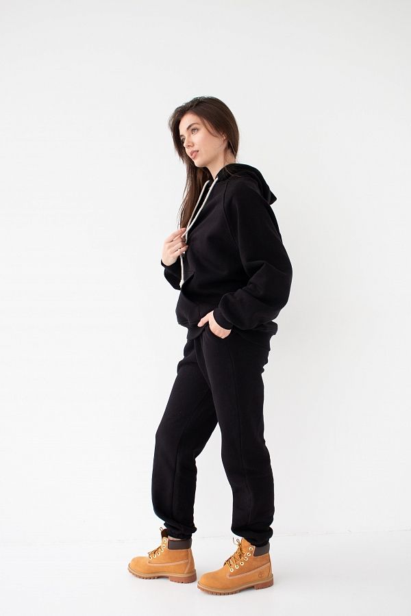 Костюм спортивний утеплений на флісі чорний Н0123/3 #RU# Костюм спортивный утепленный на флисе черный Н0123/3 № 4