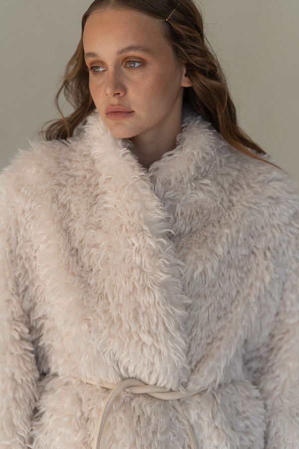 Шубка подовжена молочна 19421/1 № 4