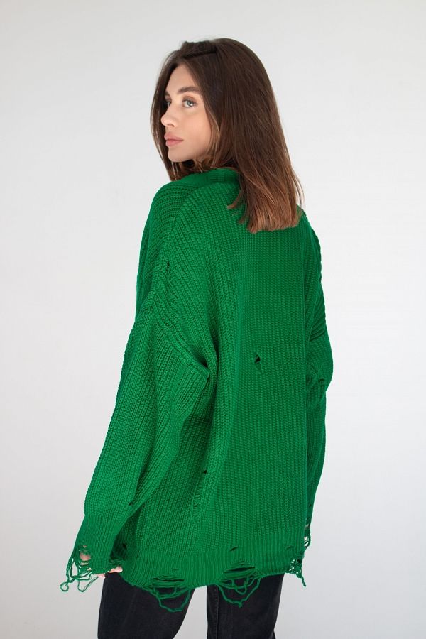 Кардиган на ґудзиках зелений CR-27013/5 #RU# Кардиган на пуговицах зеленый CR-27013/5 № 4
