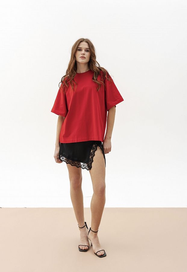 Спідниця міні з мереживом чорна НФ-00000547 #RU# Юбка мини с кружевом черная НФ-00000547 № 3