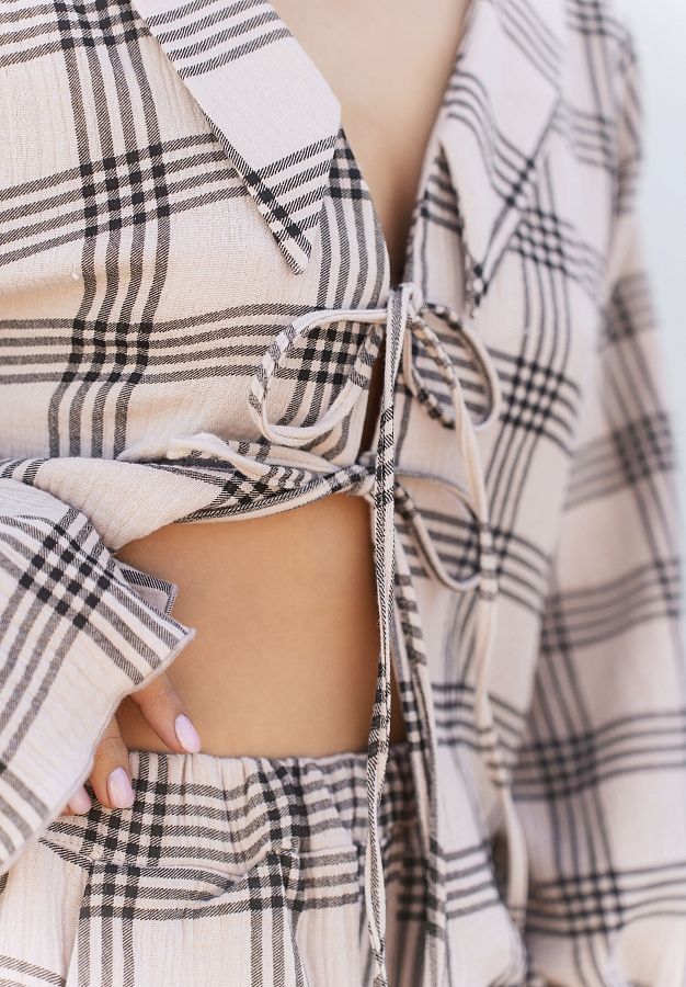 Костюм в клітинку бежевий ПТ04/02 #RU# Костюм в клетку бежевый ПТ04/02 № 4