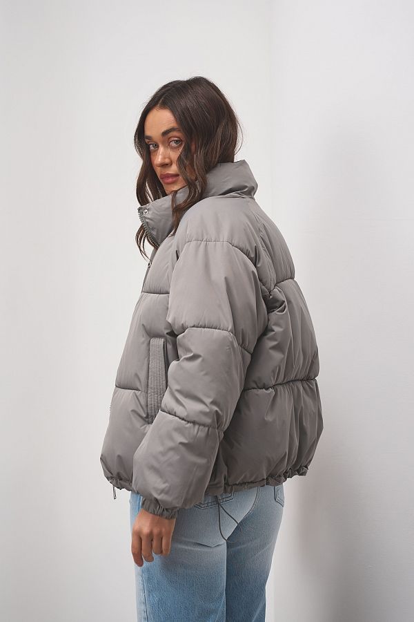 Пуховик вкорочений на замку графітовий PUVK25/5 #RU# Пуховик укороченный на замке графитовый PUVK25/5 № 3