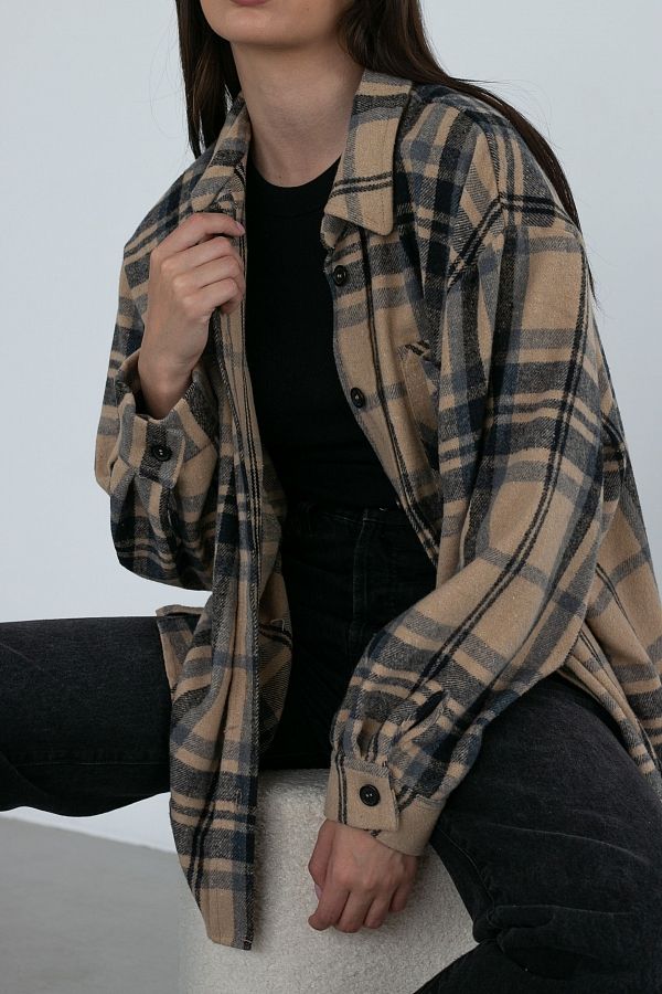 Сорочка утеплена капучінова МБС4002s/2 #RU# Рубашка утепленная капучиновая МБС4002s/2 № 2