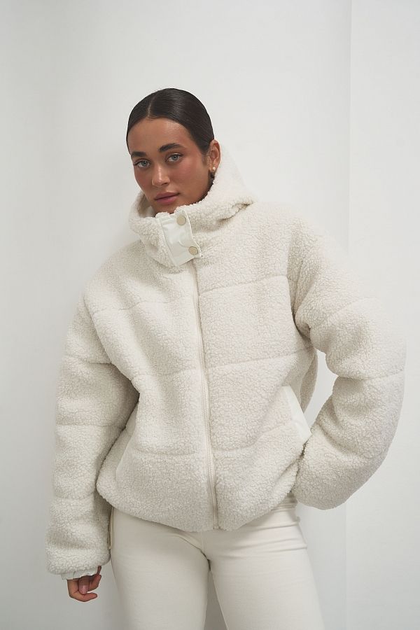 Куртка тедді молочна  240902/1 #RU# Куртка двухсторонняя тедди молочная  240902/1 № 2