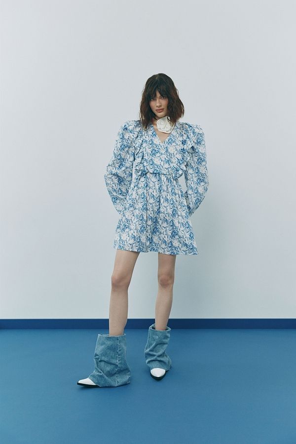 Сукня з воланами блакитна МБПЛ 12.08 № 2