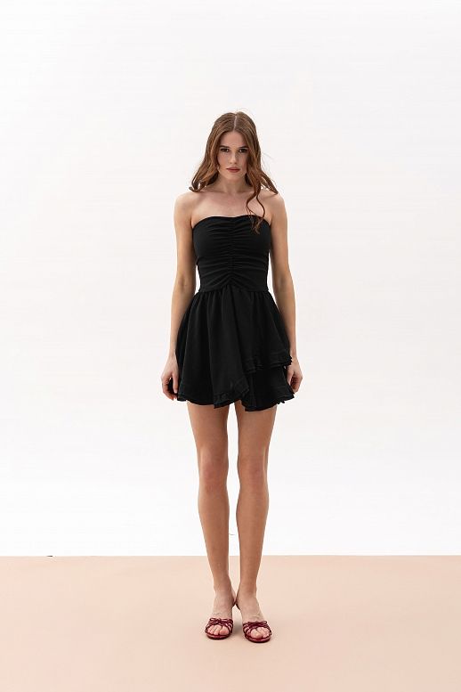 Сукня з відкритими плечима чорна - №2