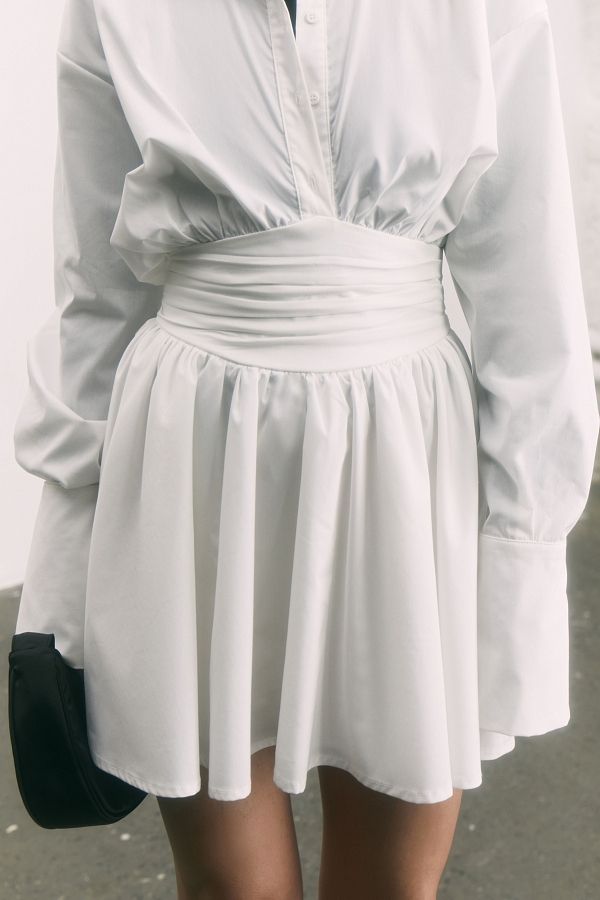 Сукня-сорочка на ґудзиках молочна МБПЛ005/1 № 3