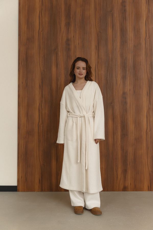 Кардиган альпака під пояс молочний KAR25AL/1 № 1