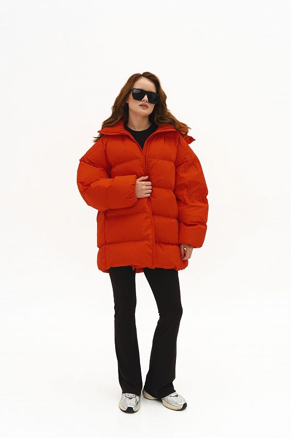 Пуховик зимовий подовжений червоний KZR25POD/2 #RU# Пуховик зимний удлиненный красный KZR25POD/2 № 1