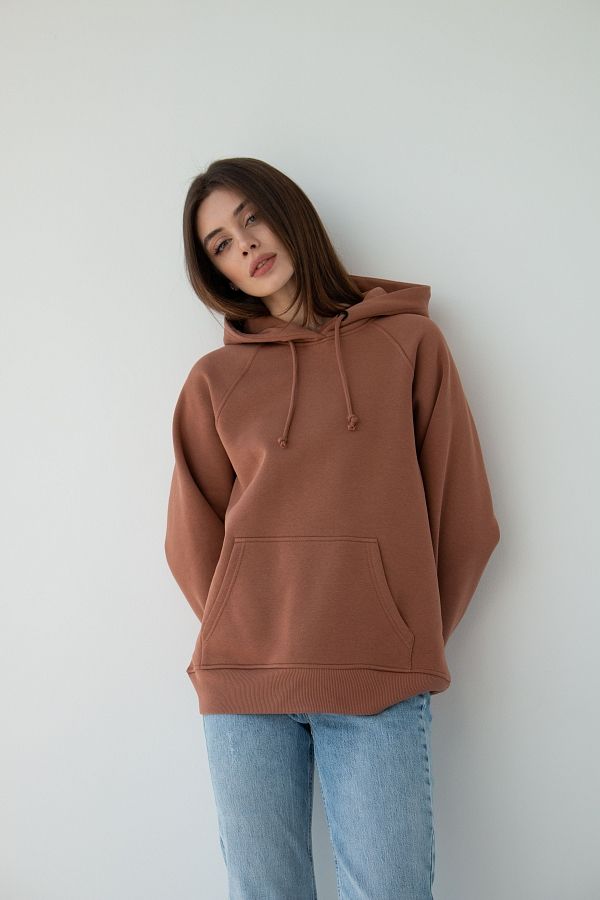 Худі утеплене на флісі капучіно Т1211/1 #RU# Свитшоты Т1211/1 № 1