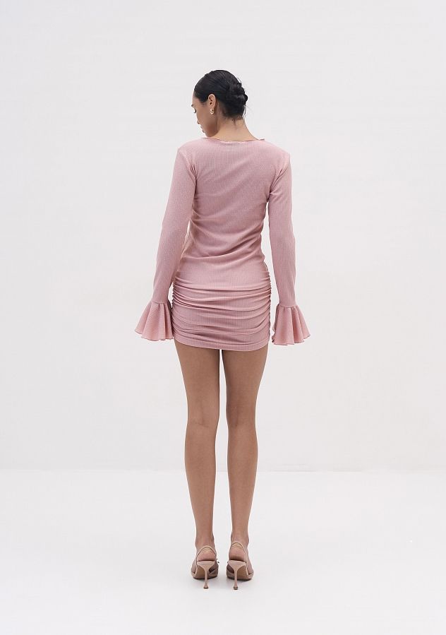 Сукня міні приталена жатка рожева SZHP/05 № 4