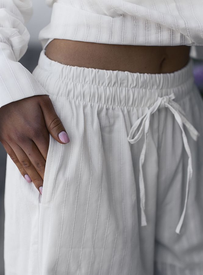 Костюм у смужку сорочка+брюки білий ПТ04/07 #RU# Костюм в полоску рубашка+брюки белый ПТ04/07 № 4