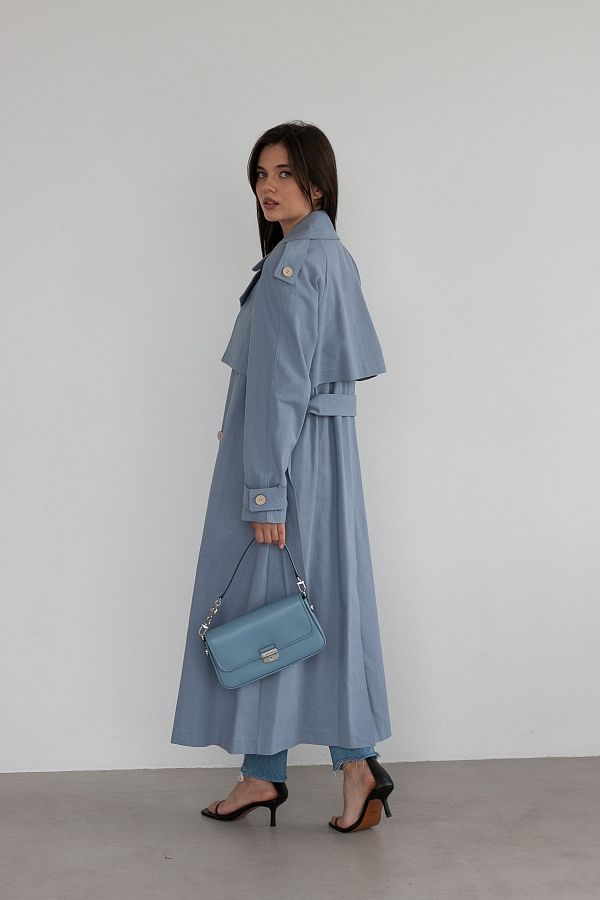 Тренч котоновий блакитний С0221/1 #RU# Тренч котоновый голубой С0221/1 № 4
