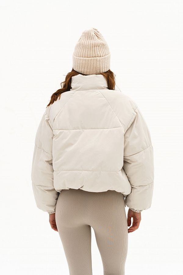 Пуховик вкорочений на замку молочний PUVK25/1 #RU# Пуховик укороченный на замке молочный PUVK25/1 № 3