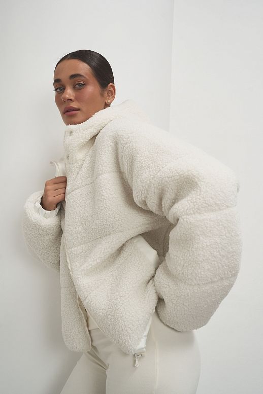 Куртка тедді молочна 