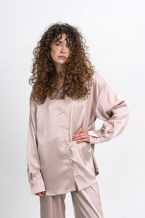 Костюм сатиновий бежевий НФ-00000754/2 #RU# Костюм сатиновый бежевый НФ-00000754/2 № 1