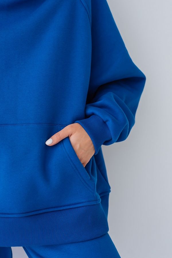 Костюм спортивний утеплений на флісі худі+джогери синій Н0126/5 #RU# Костюм спортивный утепленный на флисе худи+джогеры синий Н0126/5 № 4