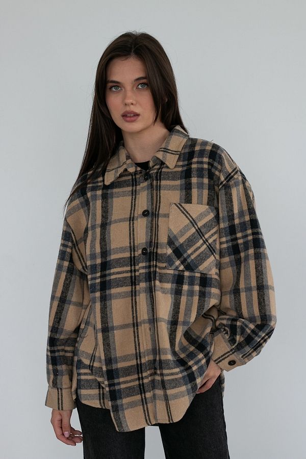 Сорочка утеплена капучінова МБС4002s/2 #RU# Рубашка утепленная капучиновая МБС4002s/2 № 5