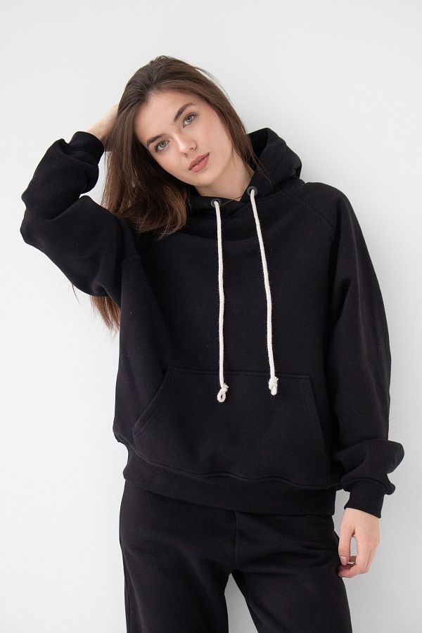 Костюм спортивний утеплений на флісі чорний Н0123/3 #RU# Костюм спортивный утепленный на флисе черный Н0123/3 № 2