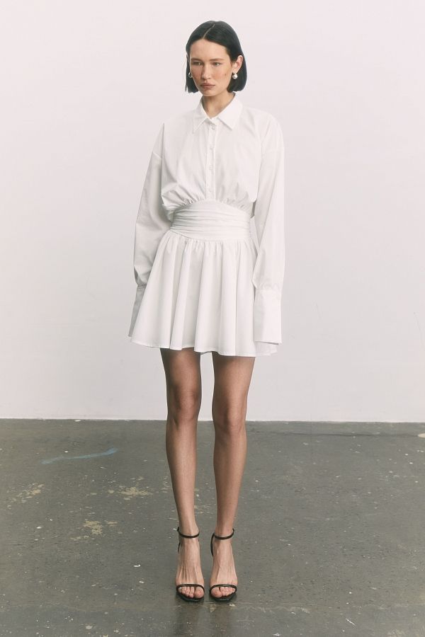 Сукня-сорочка на ґудзиках молочна МБПЛ005/1 № 1