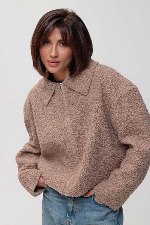 Куртка хутряна капучіновий SHB02 #RU# Куртка меховая капучино SHB02 № 5