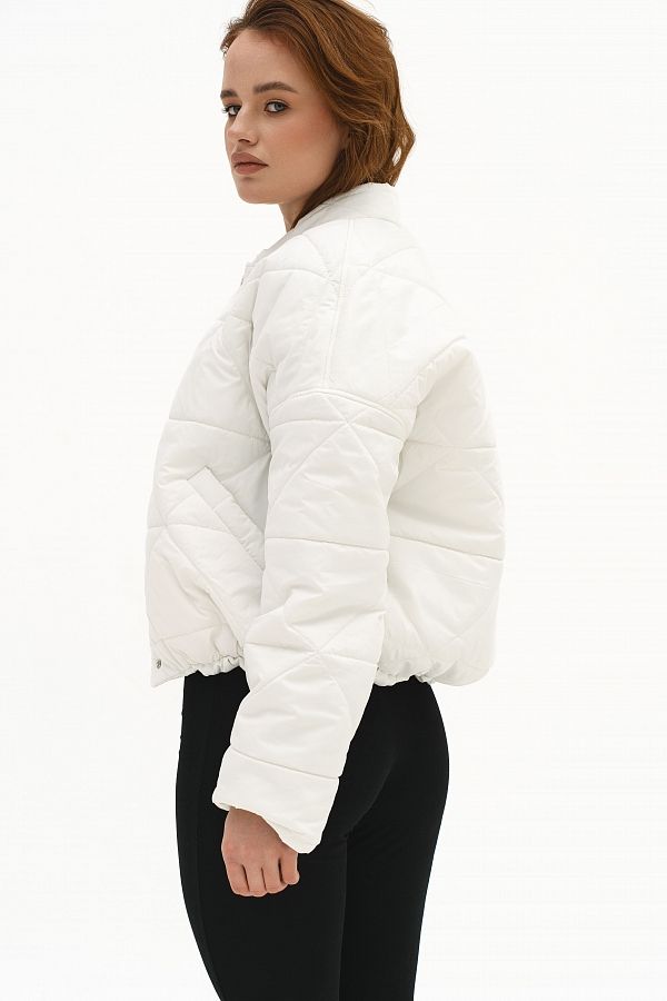 Бомбер на кнопках молочний К0623/4 #RU# Бомбер на кнопках молочный К0623/4 № 4