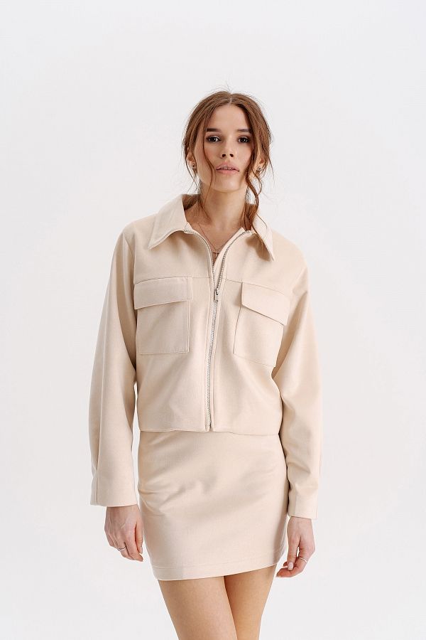 Спідниця замшева світло-бежева НФ-00000572/2 #RU# Юбка замшевая светло-бежевая НФ-00000572/2 № 1