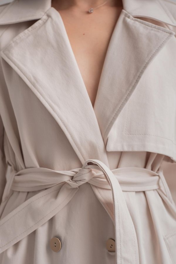 Тренч котоновий світло-молочний С0221/3 #RU# Тренч котоновый молочный С0221/3 № 3