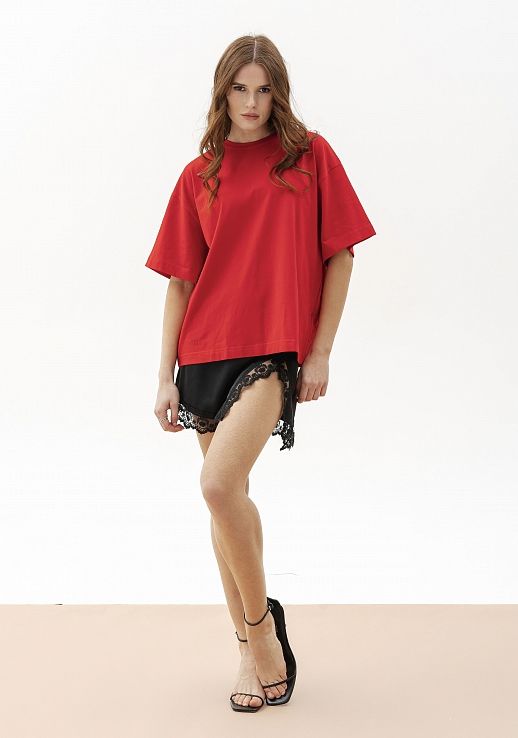 Футболка зі стразами MBocharova червона
