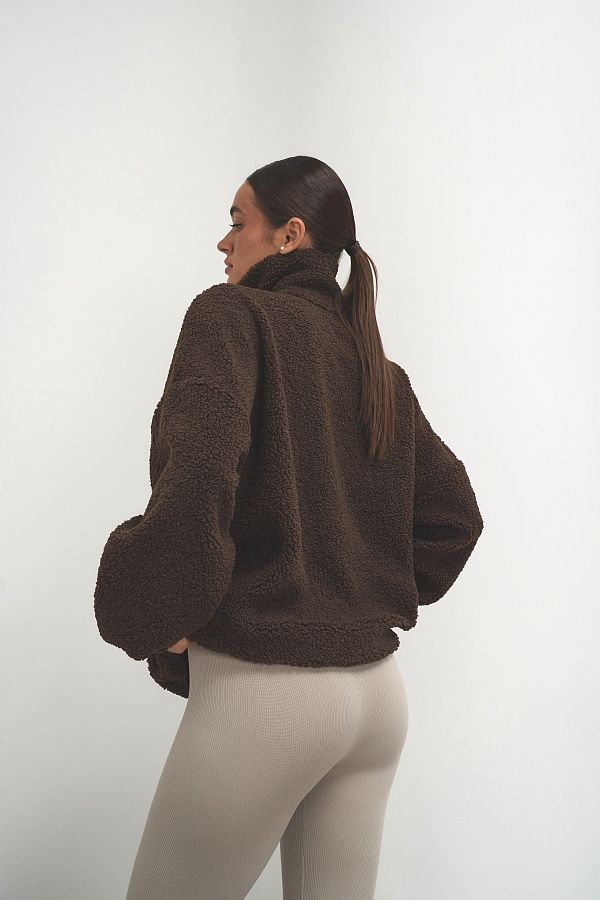 Світшот теді із замком коричневий  TKOFG/02 #RU# Свитшоты TKOFG/02 № 4