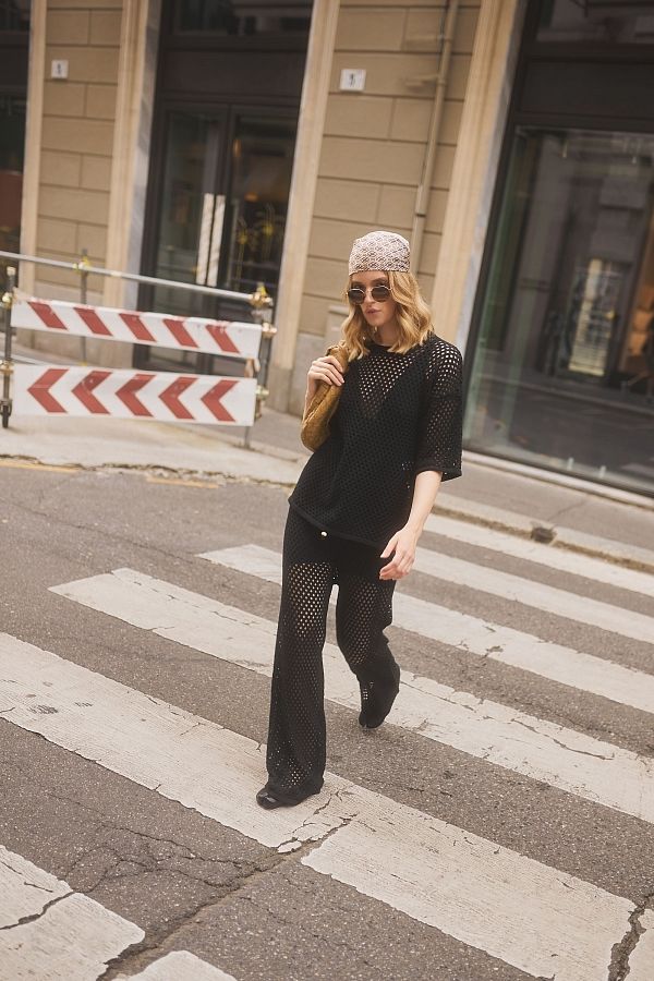 Костюм мереживо футб+брюки чорний 8283SW/1 #RU# Костюм кружево футб+брюки черный 8283SW/1 № 3