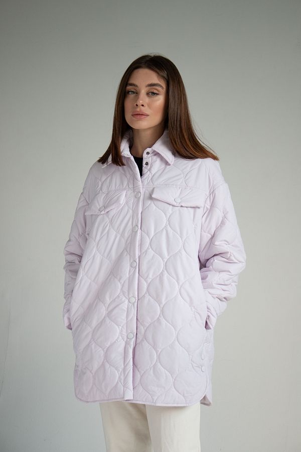 Куртка-сорочка на кнопках світло-рожева МБПЩ003/5 #RU# Куртка-рубашка на кнопках светло-розовая МБПЩ003/5 № 1